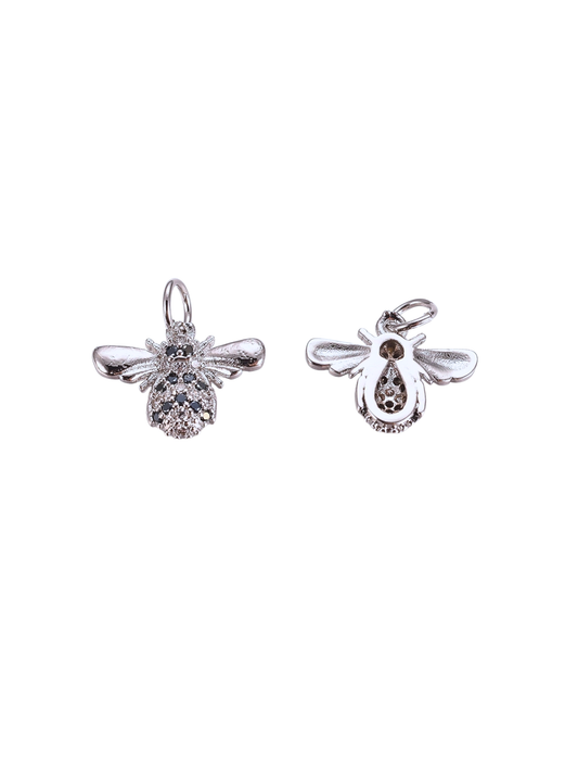 * Silver Embellished Bee Charm