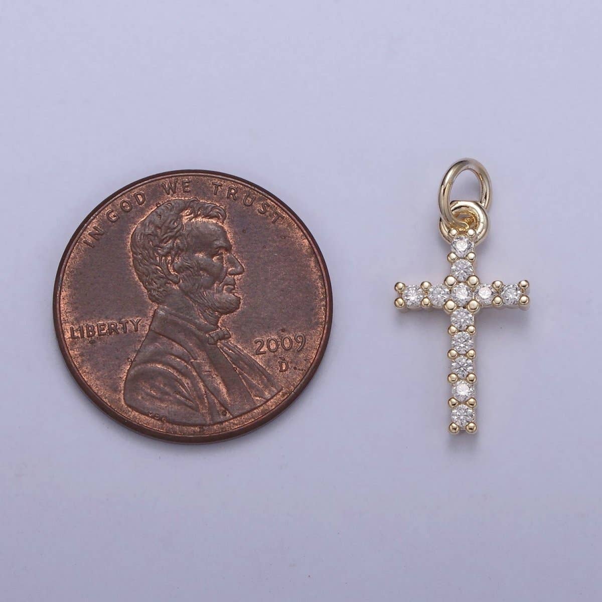 Dainty Cross Charms, Micro Pave Mini Cross, Religious Jewelry,14K Gold Filled Cross Charm Add on Pendant N-409