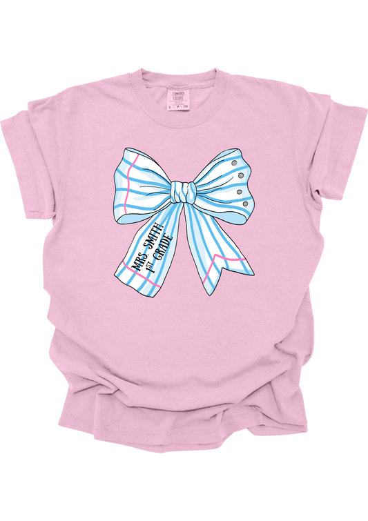 Custom Name Bow Tee Adult