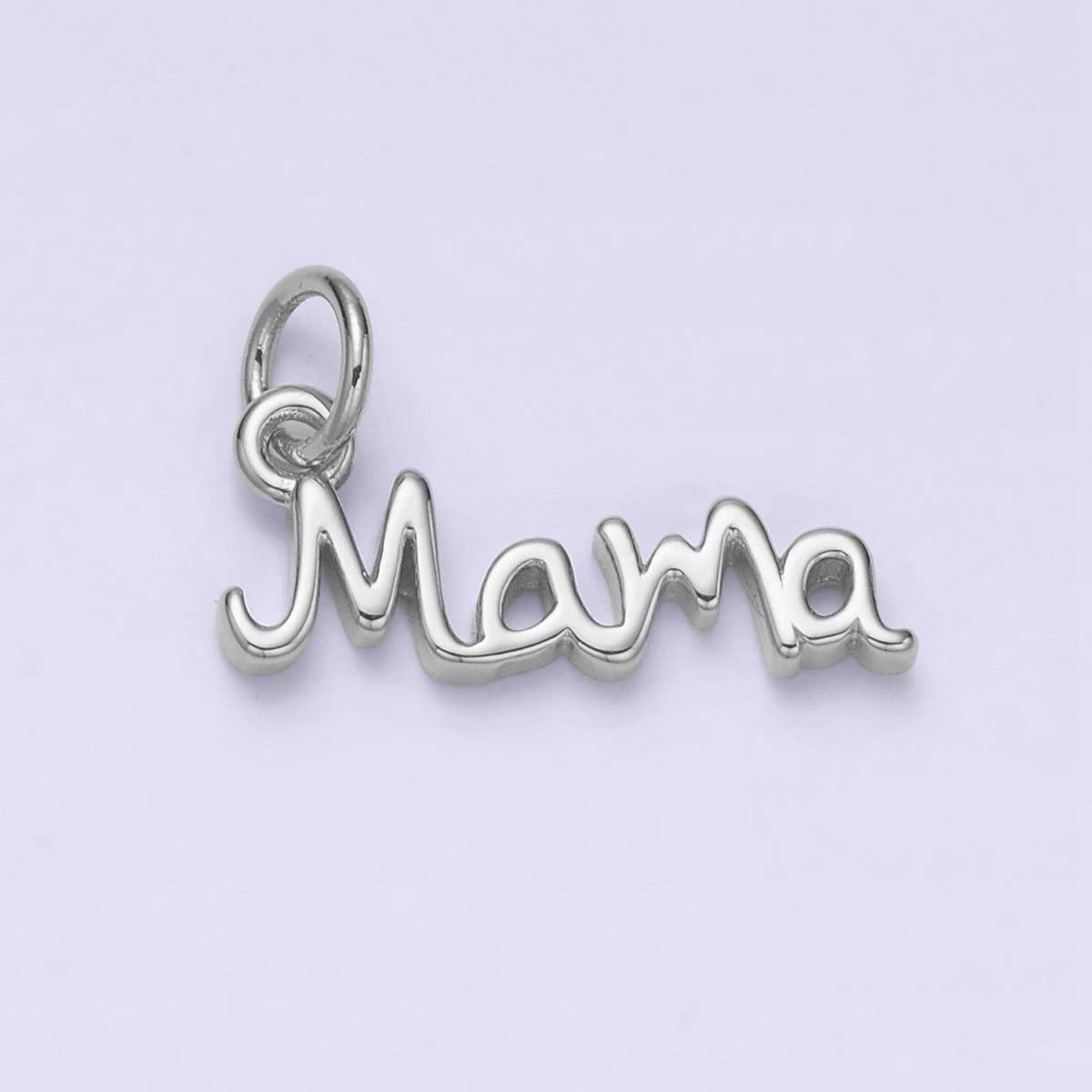 24K Gold Filled 23mm "Mama" Handwritten Script Sideway Charm | AC1420