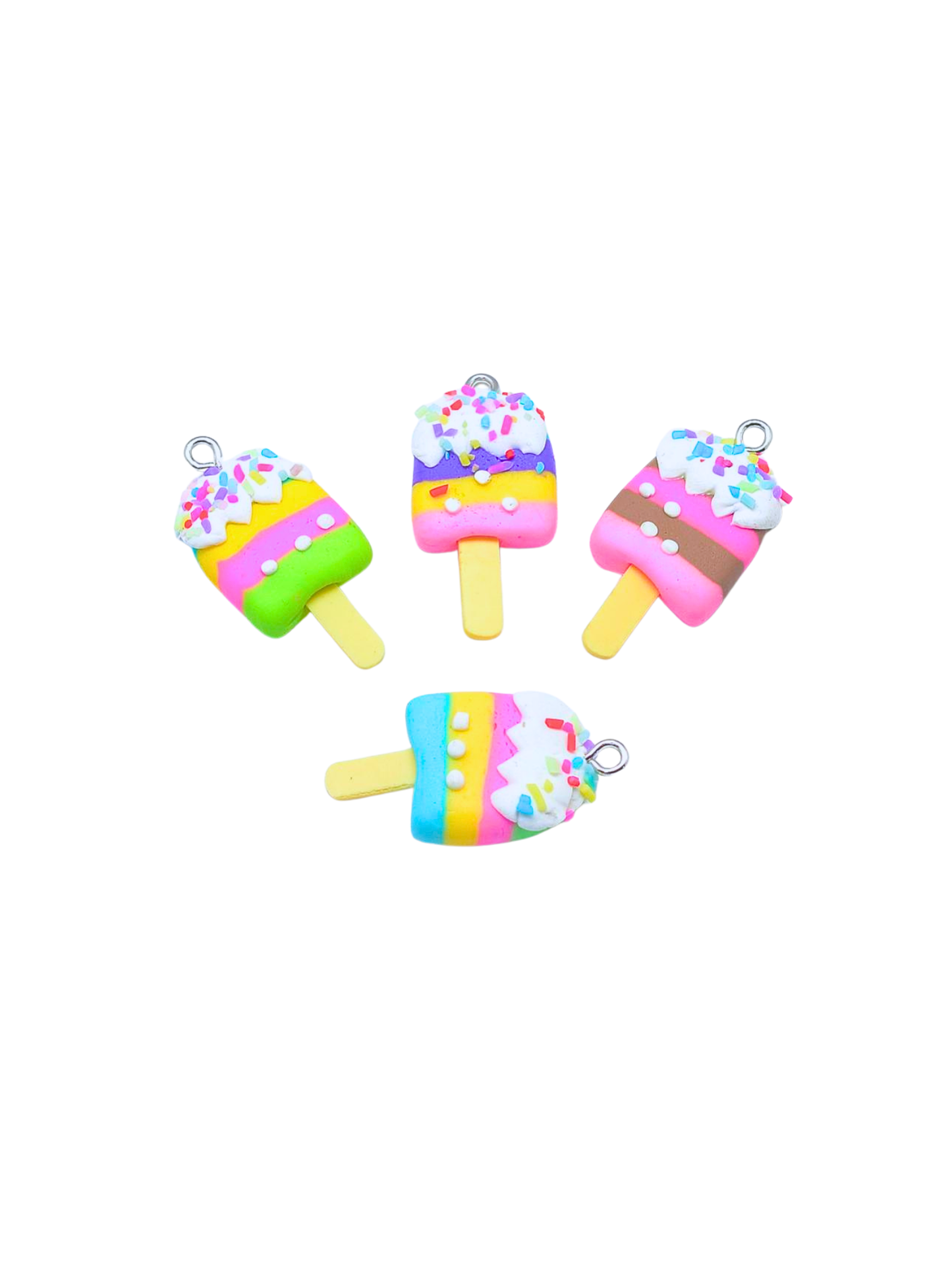 Dipped Popsicle Lanyard Charms - Assorted